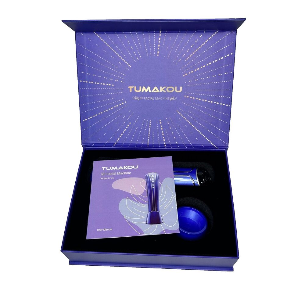 TUMAKOU RF-05 Facial Machine RF EMS Red Blue Light Therapy NEW Open Box